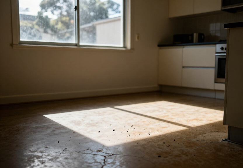 Cockroach infestation in a Windsor kitchen before treatment